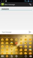 Emoji Keyboard SolidGold Theme ảnh chụp màn hình 2