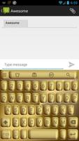 Emoji Keyboard SolidGold Theme ảnh chụp màn hình 3