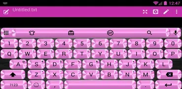 Emoji Keyboard Metallic Pink