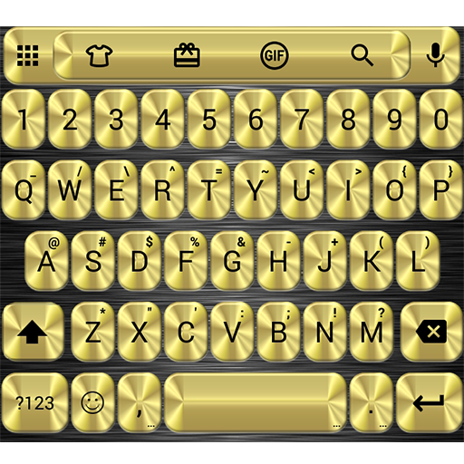 Emoji Keyboard Metallic Gold