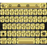 Emoji Keyboard Metallic Gold Zeichen