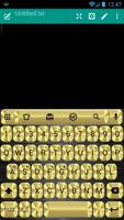 Emoji Keyboard Metallic Gold Affiche