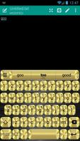 Emoji Keyboard Metallic Gold capture d'écran 1