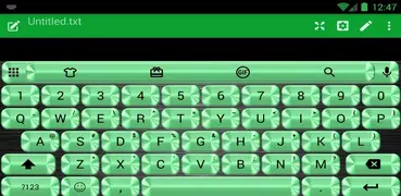 Emoji Keyboard Metallic Green