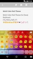 Multicolor Red Emoji Keyboard Ekran Görüntüsü 1