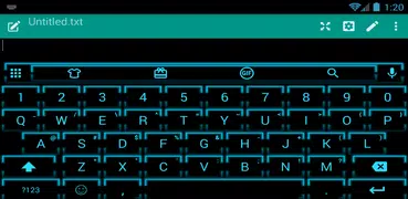 Emoji Keyboard Neon Blue 2
