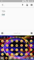 Emoji Keyboard Neon Abstract imagem de tela 3