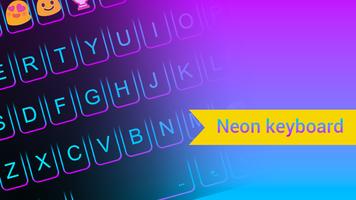 Emoji Smart Neon Keyboard plakat