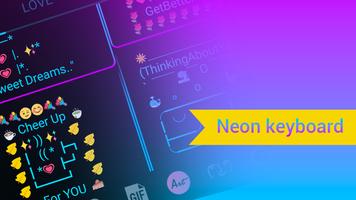Emoji Smart Neon Keyboard captura de pantalla 2
