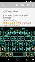 Neon Light Emoji Keyboard Skin Affiche