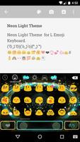 Neon Light Emoji Keyboard Skin capture d'écran 1