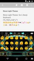 Neon Light Emoji Keyboard Skin screenshot 1
