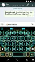 Neon Light Emoji Keyboard Skin capture d'écran 3