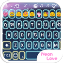 APK Neon Love Emoji Keyboard Theme