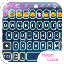Neon Love Emoji Keyboard Theme aplikacja