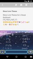 Neon Love Emoji Keyboard Theme 스크린샷 2