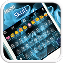 Neon Skull Emoji Keyboard Skin APK
