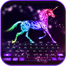 Neon Unicorn  Emoji Keyboard APK