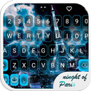 Night Paris Emoji Keyboard aplikacja