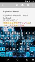 Night Paris Emoji Keyboard 포스터