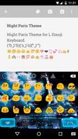 Night Paris Emoji Keyboard captura de pantalla 1