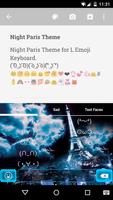 Night Paris Emoji Keyboard capture d'écran 2