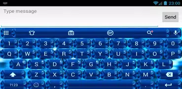 Emoji Keyboard Shading Blue