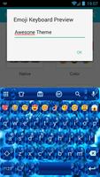 Emoji Keyboard Shading Blue poster