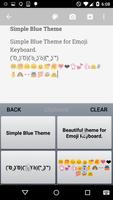 Simple Blue Emoji Keyboard capture d'écran 3