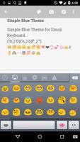 Simple Blue Emoji Keyboard capture d'écran 1