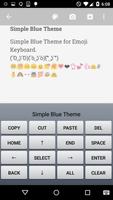 Simple Blue Emoji Keyboard capture d'écran 2