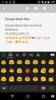 Simple Black Emoji keyboard imagem de tela 1