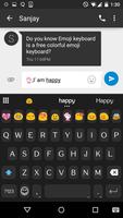 Simple Black Emoji keyboard скриншот 2