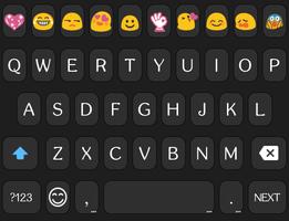 Simple Black Emoji keyboard скриншот 3