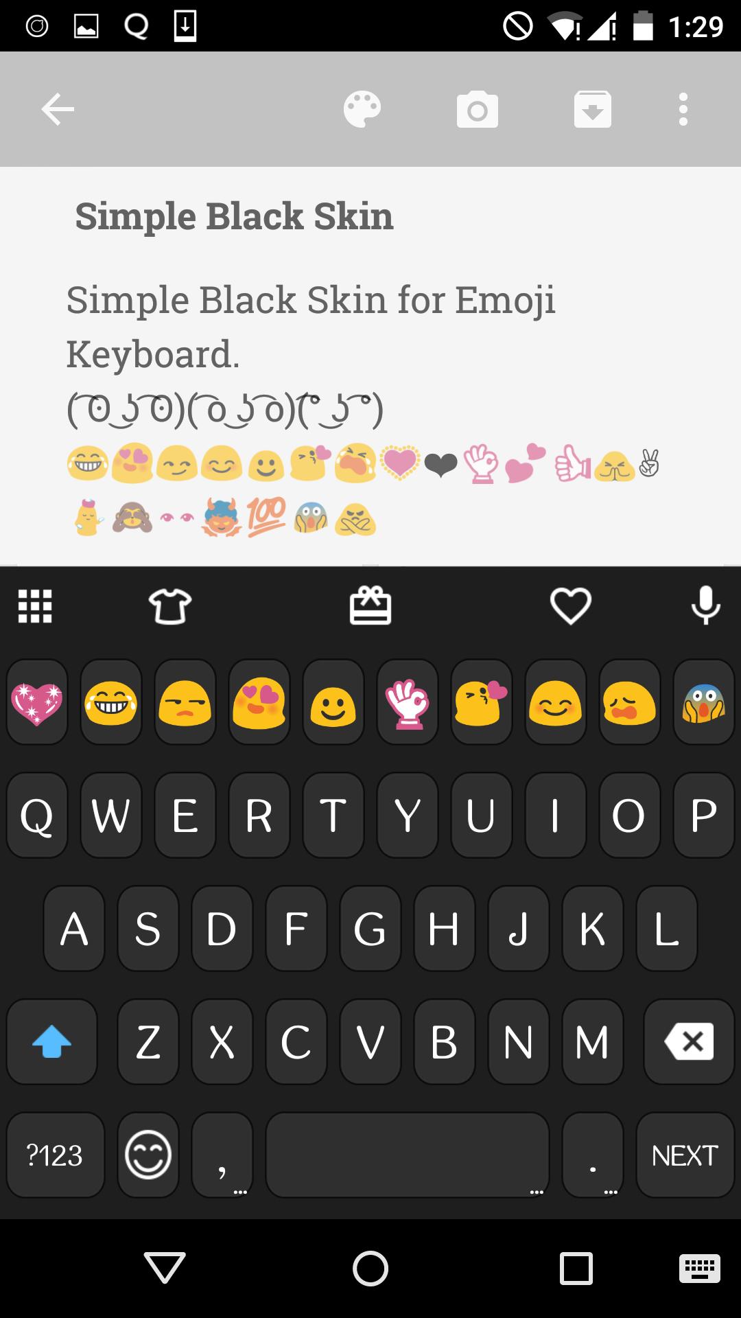 Download do APK de Simple Black Emoji keyboard para Android