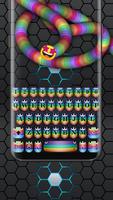 Rainbow Snake Keyboard Affiche