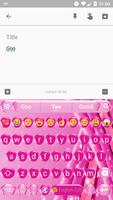 Emoji Keyboard  Sparkling Pink screenshot 2