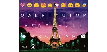 Paris Night Keyboard -Emoji
