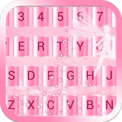 Pink Metal Emoji Keyboard Theme APK 下載