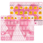 Pink Bowknot Emoji Keyboard ícone