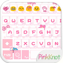 Pink Knot Emoji Keyboard Theme APK