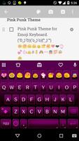 Pink Punk Emoji Keyboard Theme ポスター