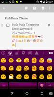 Pink Punk Emoji Keyboard Theme capture d'écran 1