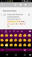 Pink Punk Emoji Keyboard Theme スクリーンショット 1