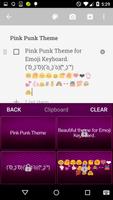 Pink Punk Emoji Keyboard Theme скриншот 2