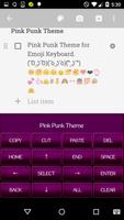 Pink Punk Emoji Keyboard Theme capture d'écran 3