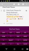 Pink Punk Emoji Keyboard Theme screenshot 3