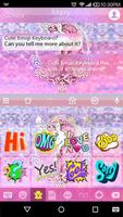 Pink Glitter Unicorn Emoji Keyboard Theme screenshot 1