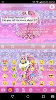 Pink Glitter Unicorn Emoji Keyboard Theme screenshot 2