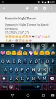 Romantic Night Emoji Keyboard 포스터